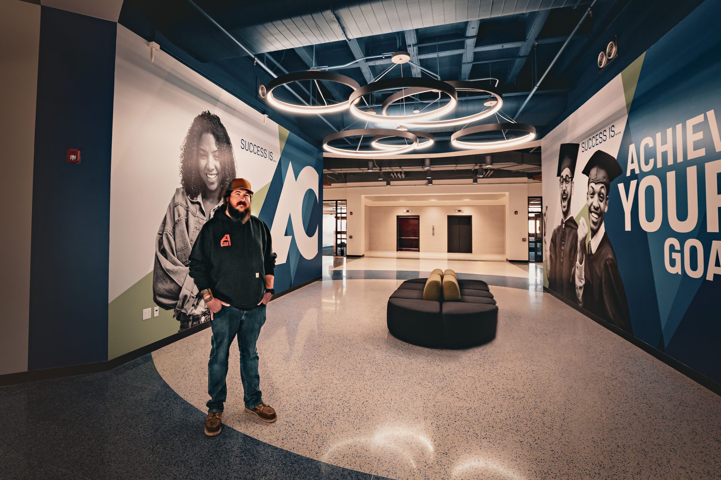 A-1 Electric crew at Amarillo College renovation site