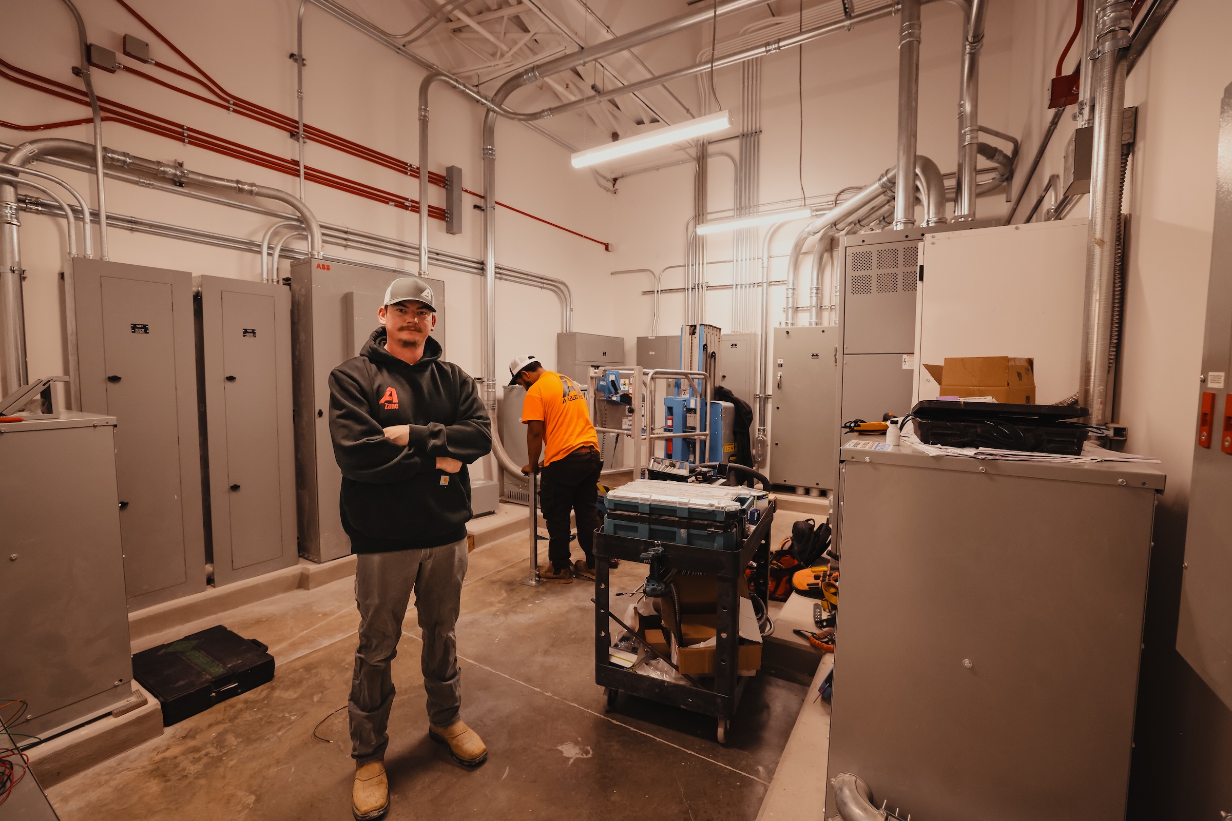 A-1 Electric crew working on the Texas A&M AgriLife High Plains Research and Extension Center project